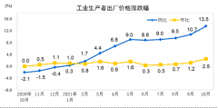 统计局：10月猪肉价格同比下降44.0% 鲜菜价格上涨